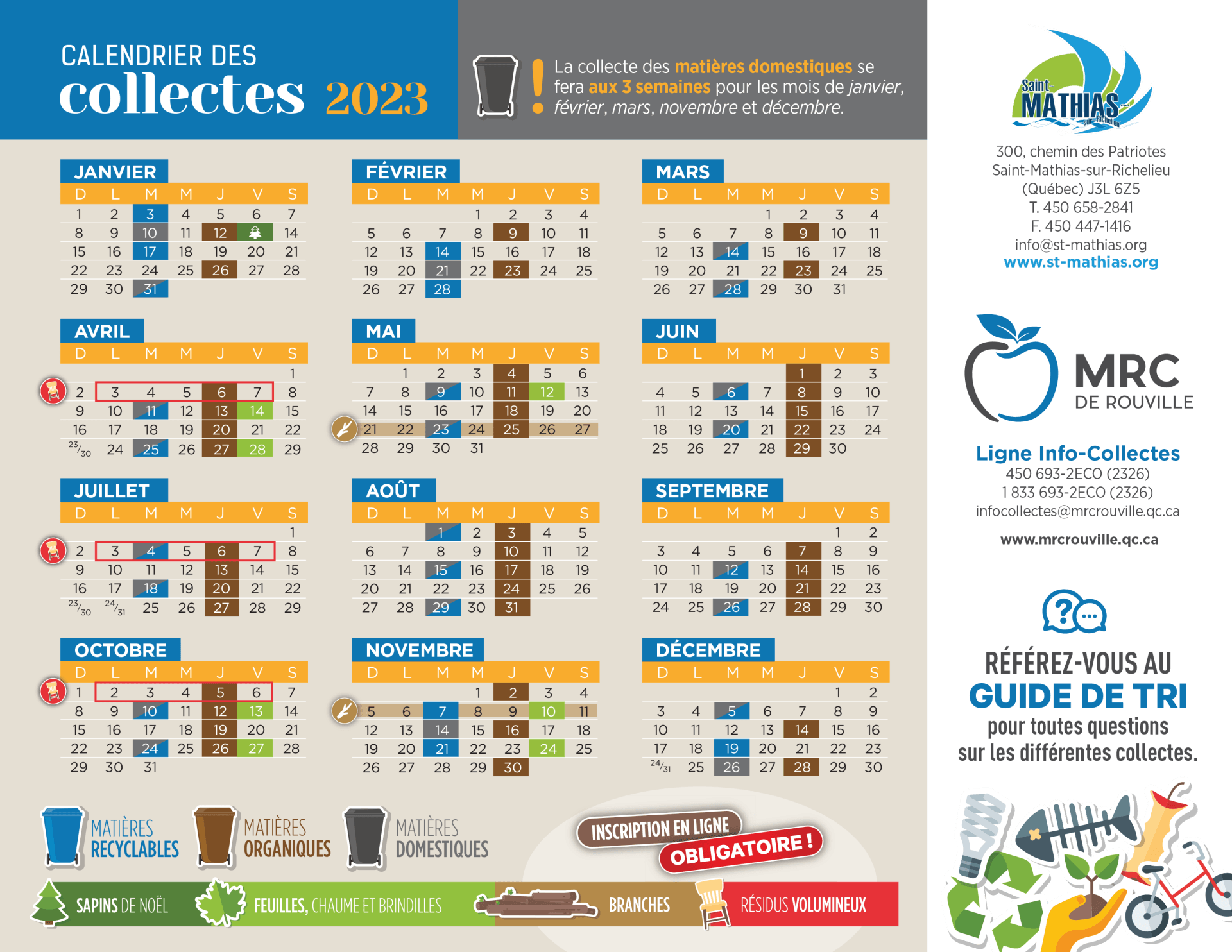 Nouveau Calendrier Des Collectes